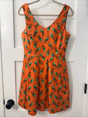 Ixia 100% Cotton Pineapple Fit & Flare Dress
